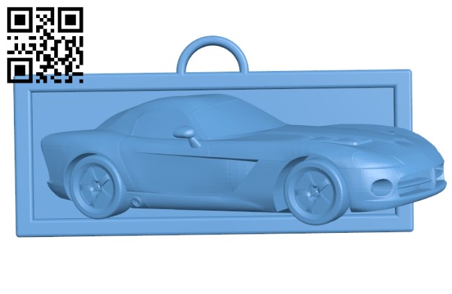 Raised picture dodge viper B009390 file obj free download 3D Model for CNC and 3d printer