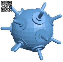 Sea mine – bom B009418 file obj free download 3D Model for CNC and 3d printer