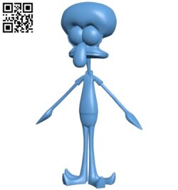 Squidward B009469 file obj free download 3D Model for CNC and 3d printer