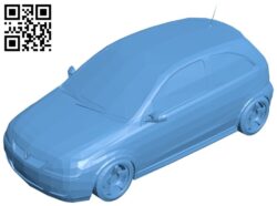 Vauxhall Corsa – car B009514 file stl free download 3D Model for CNC and 3d printer