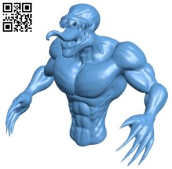 Venom bust – superhero B009468 file obj free download 3D Model for CNC and 3d printer