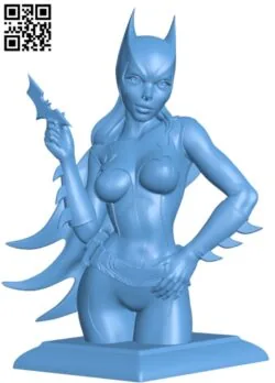 BatGirl H000168 file stl free download 3D Model for CNC and 3d printer