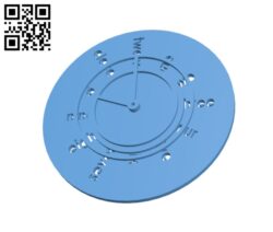 Minimalist Clock H000034 file stl free download 3D Model for CNC and 3d printer