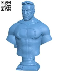 Omni-Man – Invincible Fanart Bust- Superhero  H000287 file stl free download 3D Model for CNC and 3d printer