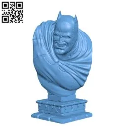 The Dark Knight bust -Superhero H000249 file stl free download 3D Model for CNC and 3d printer