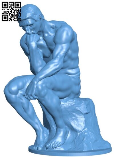 The Thinker at the Musée Rodin, France H000130 file stl free download 3D Model for CNC and 3d printer