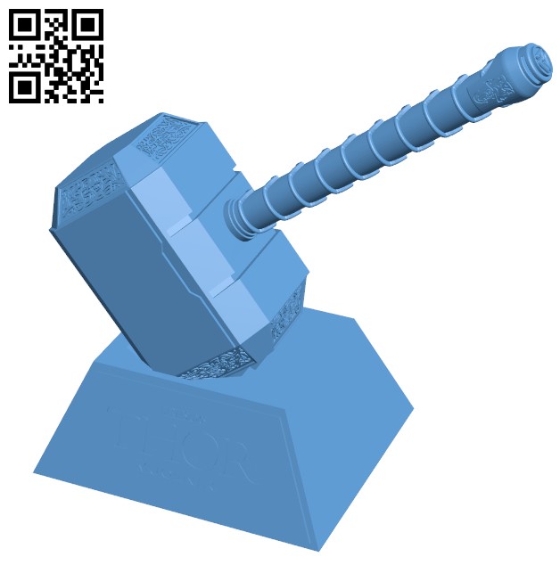 Thors Hammer Mjolnir From God of War - 3D Print Model by