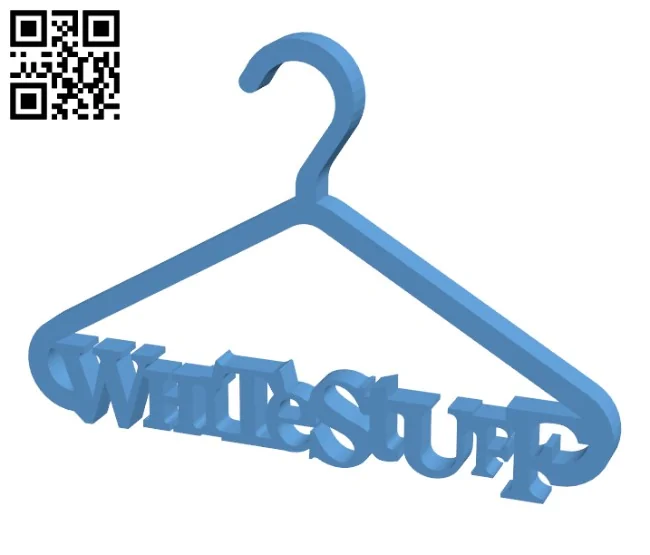 White Stuff Super Miniature Coat hanger H000079 file stl free download 3D Model for CNC and 3d printer