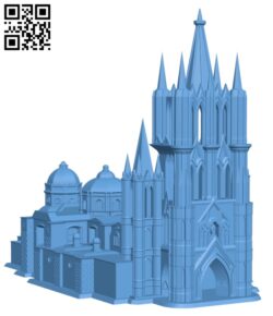 Parroquia de San Miguel Arcángel – San Miguel de Allende, Mexico H000889 file stl free download 3D Model for CNC and 3d printer