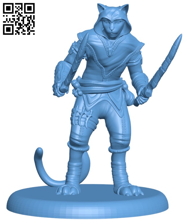 Catfolk Rogue H001631 file stl free download 3D Model for CNC and 3d printer