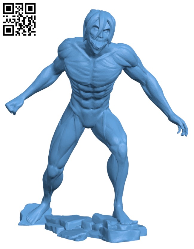 3D printer Eren Jaeger/Titan of Attack on Titan RIP Attack on Titan Shingeki  no Kyojin • made with Ender 3 S1・Cults