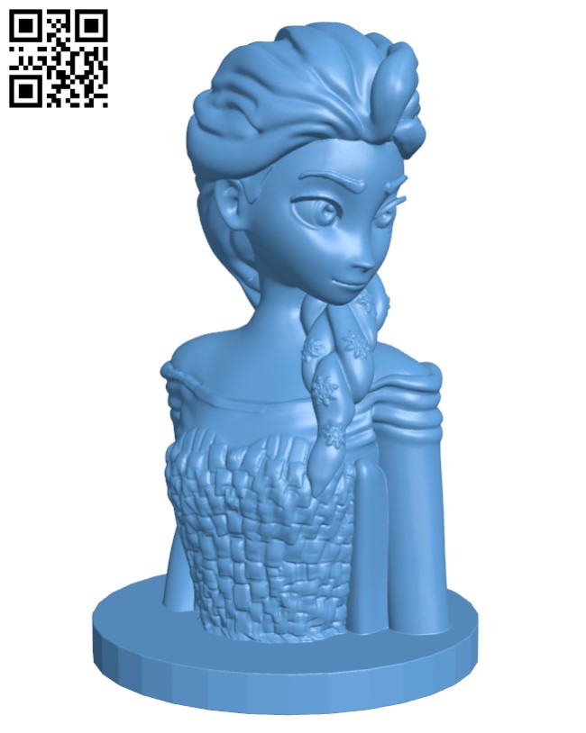 Boven hoofd en schouder Munching Zinloos Frozen – Elsa Bust H001762 file stl free download 3D Model for CNC and 3d  printer – Download Stl Files