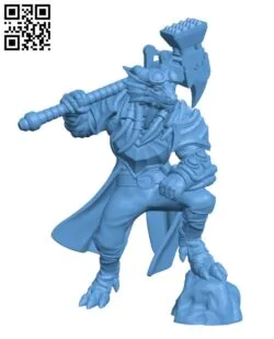 Male Dragonfolk Engineer with Mechanical Hammer H001530 file stl free download 3D Model for CNC and 3d printer