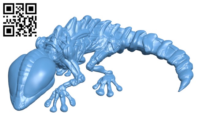 Cyberdelic gecko H002666 file stl free download 3D Model for CNC and 3d printer