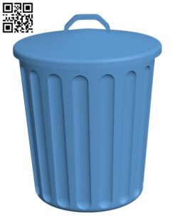 Desktop trash can with lid H002610 file stl free download 3D Model for CNC and 3d printer