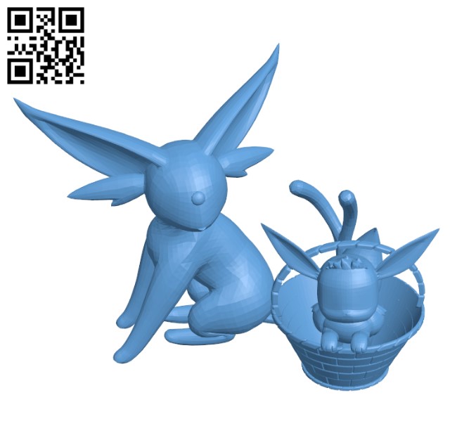 STL file POKEMON - EEVEE x PIKACHU 🐉・3D printing idea to download・Cults