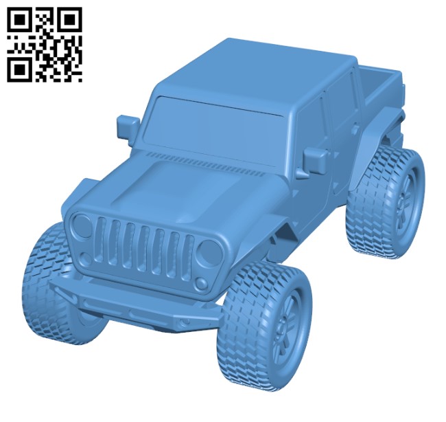 Jeep Wrangler truck H002569 file stl free download 3D Model for CNC and 3d  printer – Download Stl Files