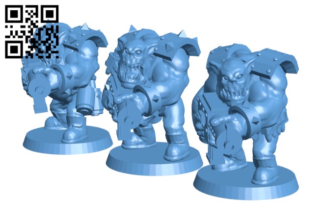 Ork Infantry Boys H002464 file stl free download 3D Model for CNC and 3d printer