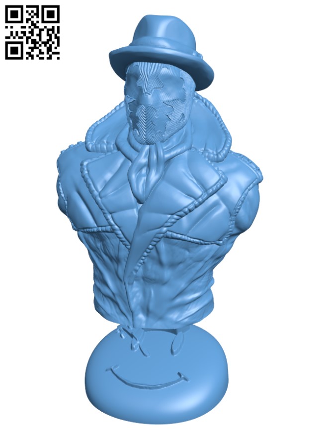 Rorschach - Watchmen H002701 file stl free download 3D Model for CNC and 3d printer