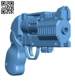 Sci-Fi revolver – Gun H003125 file stl free download 3D Model for CNC and 3d printer