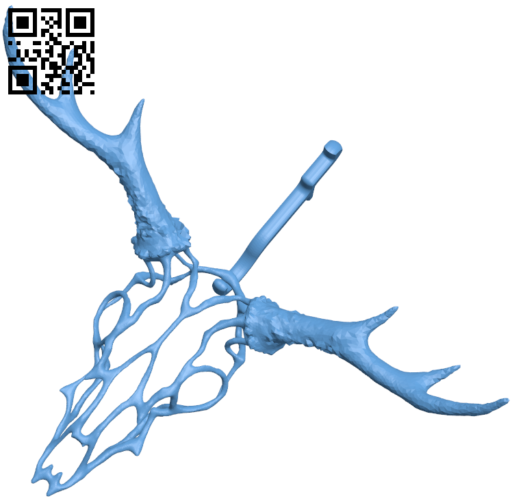 Wire Skull - Deer H003161 file stl free download 3D Model for CNC and 3d printer