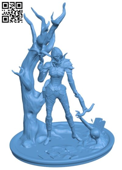 Demon Hunter - Diablo III H003691 file stl free download 3D Model for CNC and 3d printer