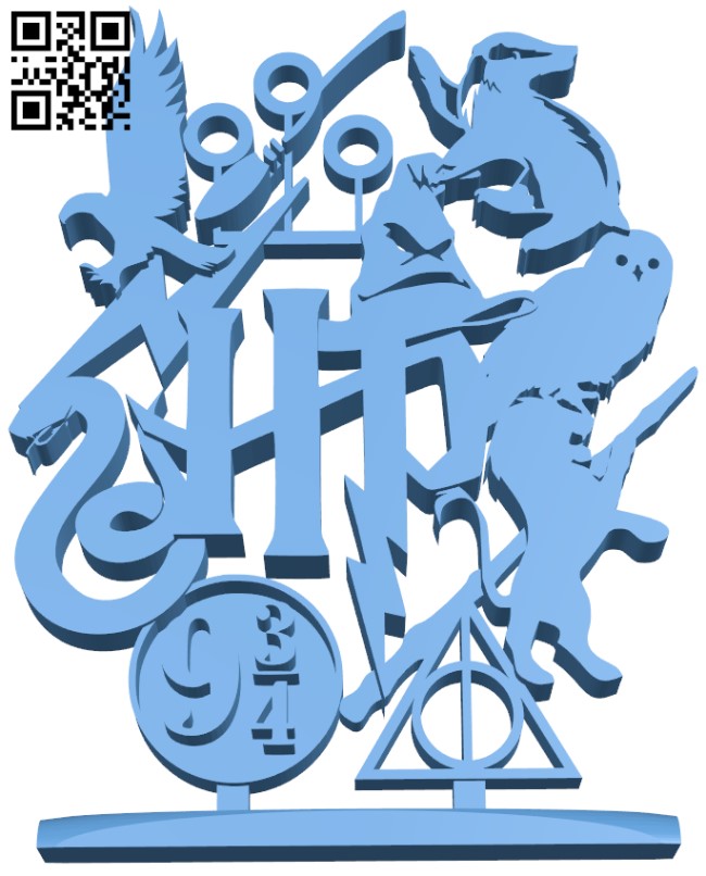 STL file Harry potter alphabet stencil 👾・3D printer model to download・Cults