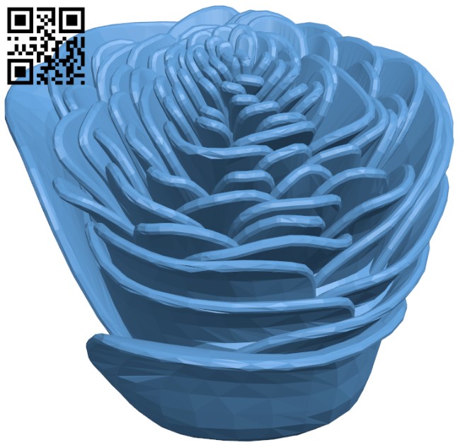 95 petal flower H004489 file stl free download 3D Model for CNC and 3d printer