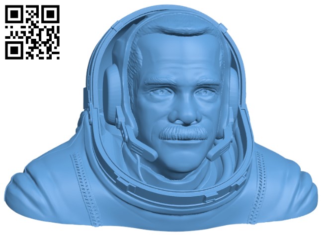 Commander Chris Hadfield H004517 file stl free download 3D Model for CNC and 3d printer