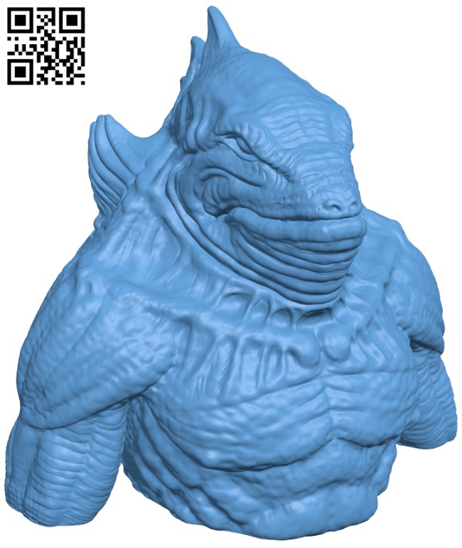 Fishman bust H004408 file stl free download 3D Model for CNC and 3d printer