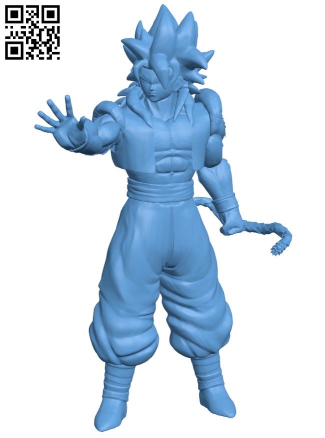 STL file Xeno Gogeta SSJ4 3D Model 🎲・3D printable model to