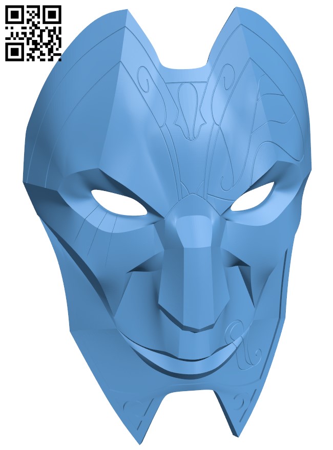 Jhin Mask B006676 file stl free download 3D Model for CNC and 3d printer –  Free download 3d model Files