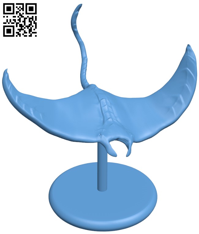 Manta Ray H004844 file stl free download 3D Model for CNC and 3d printer