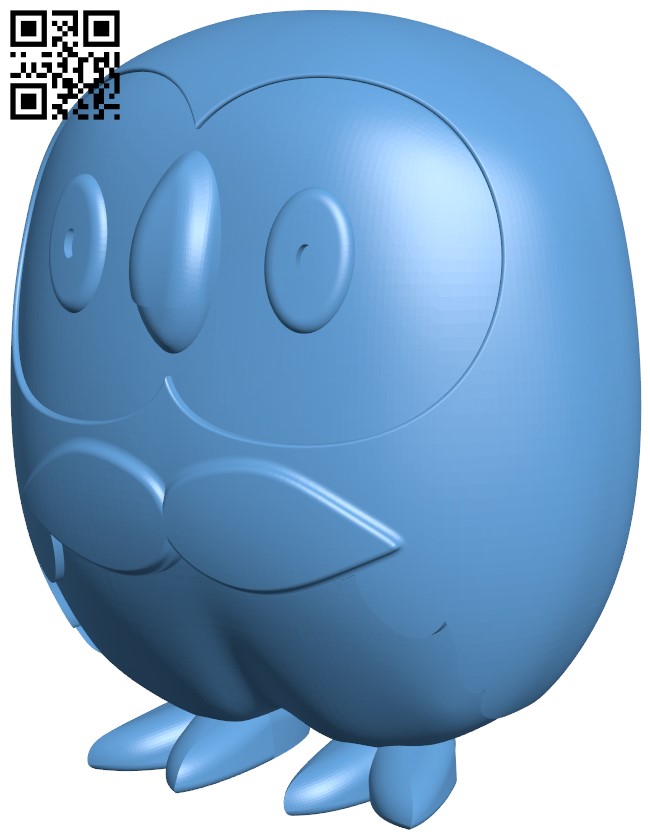 Rowlet - Pokemon H004182 file stl free download 3D Model for CNC and 3d printer