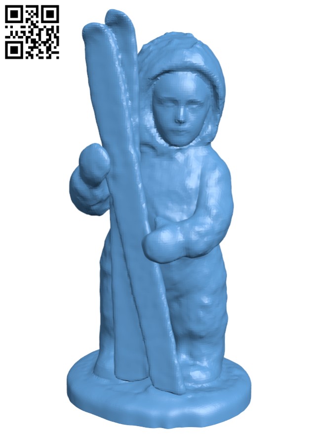 Ski Kid H004465 file stl free download 3D Model for CNC and 3d printer