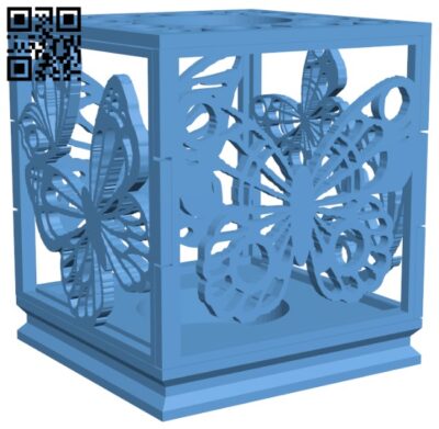 Tealight Holder - Butterfly H004476 file stl free download 3D Model for CNC and 3d printer