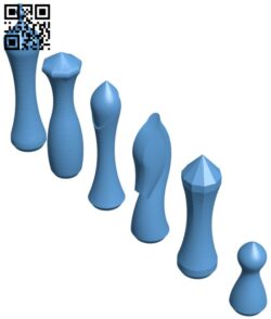 Chess Set by m2tts, Download free STL model