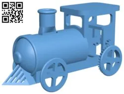 Balloon Powered Single Cylinder Air Engine Toy Train H005571 file stl free download 3D Model for CNC and 3d printer