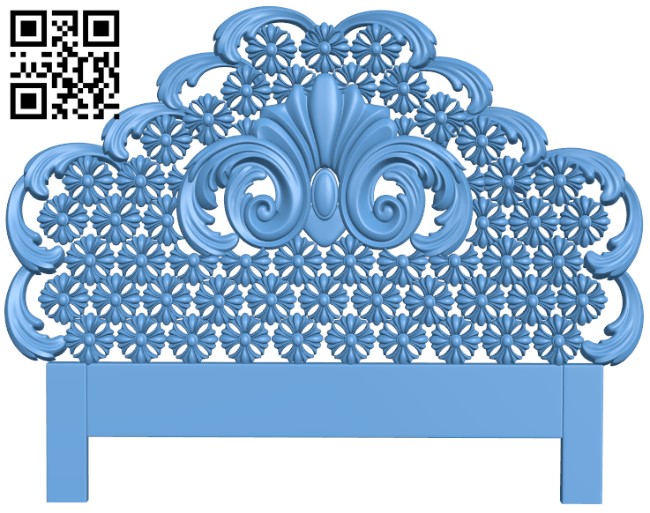 Bed frame pattern T0000001 download free stl files 3d model for CNC wood carvi