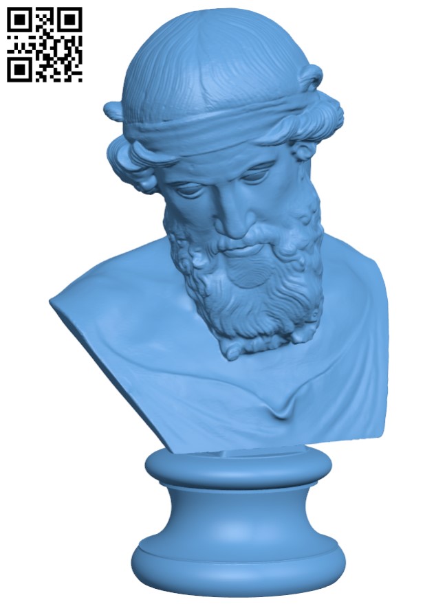 Bust of Dionysus H005579 file stl free download 3D Model for CNC and 3d printer