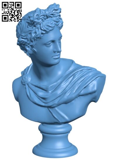 Bust of The Apollo Belvedere H004982 file stl free download 3D Model for CNC and 3d printer