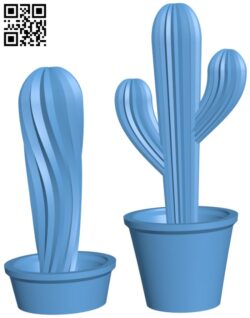 Cacti with pots H005581 file stl free download 3D Model for CNC and 3d printer
