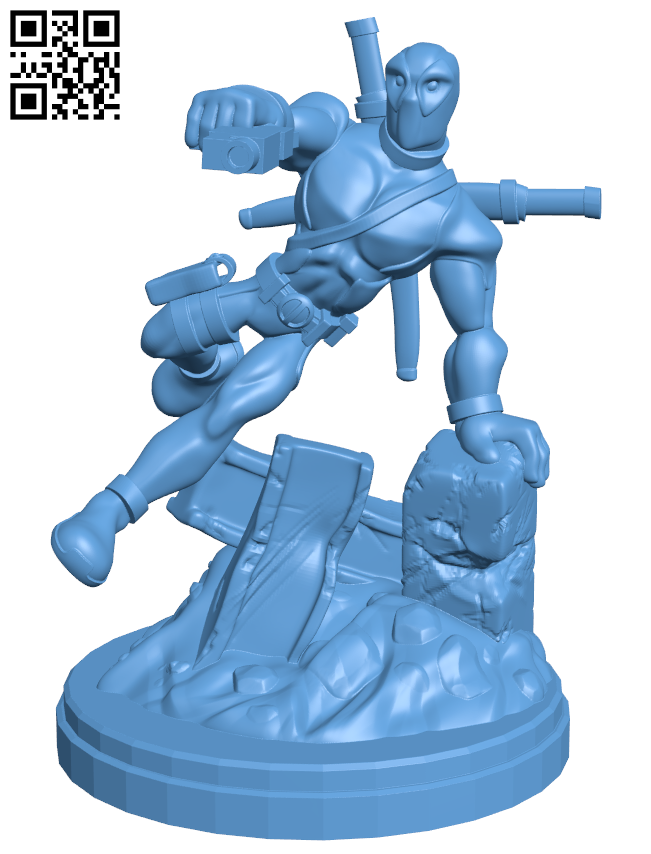Deadpool H005707 file stl free download 3D Model for CNC and 3d