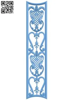 Door frame pattern T0000043 download free stl files 3d model for CNC wood carving