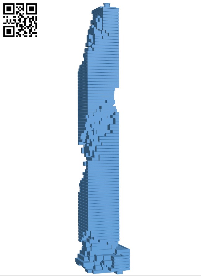 Mahanakhon Building - Bangkok, Thailand H005417 file stl free download 3D Model for CNC and 3d printer