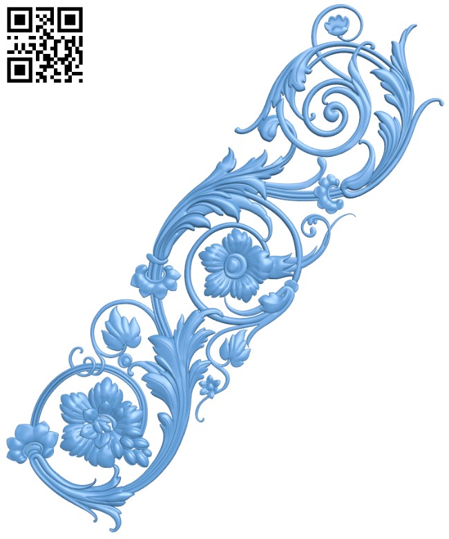 Floral pattern T0000249 download free stl files 3d model for CNC wood carving