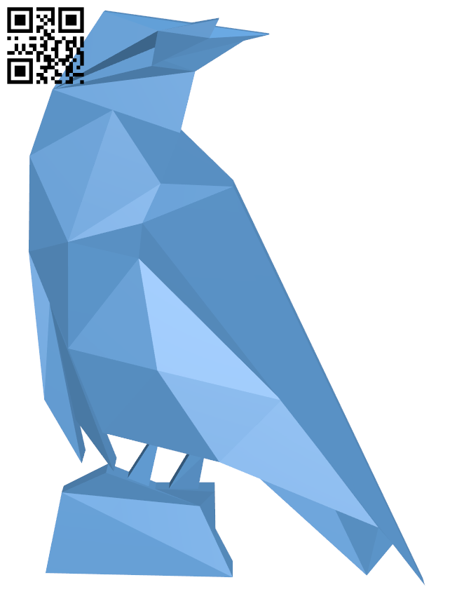 Geometric raven H006303 file stl free download 3D Model for CNC and 3d printer