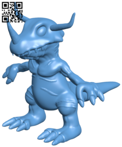 Greymon – Digimon H006374 file stl free download 3D Model for CNC and 3d printer