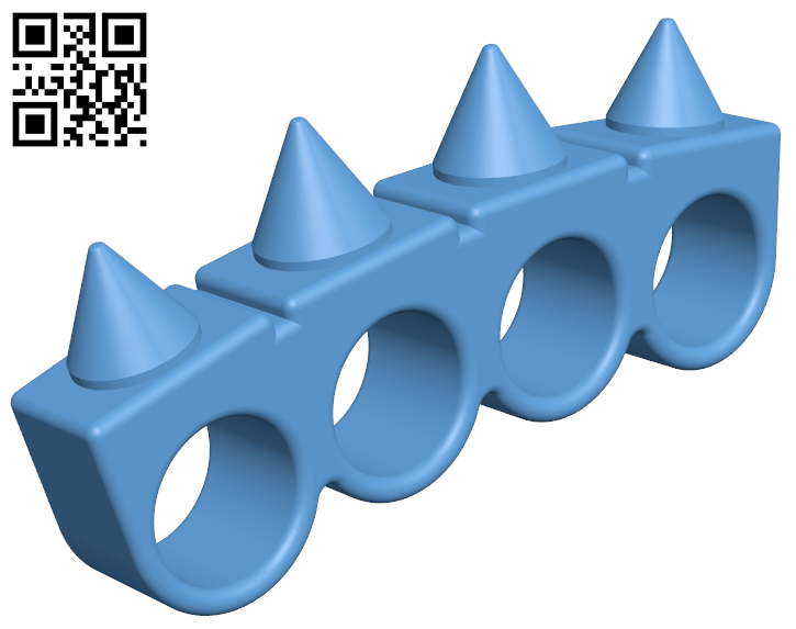 Krrsantan Knuckle Dusters H005889 file stl free download 3D Model for CNC and 3d printer