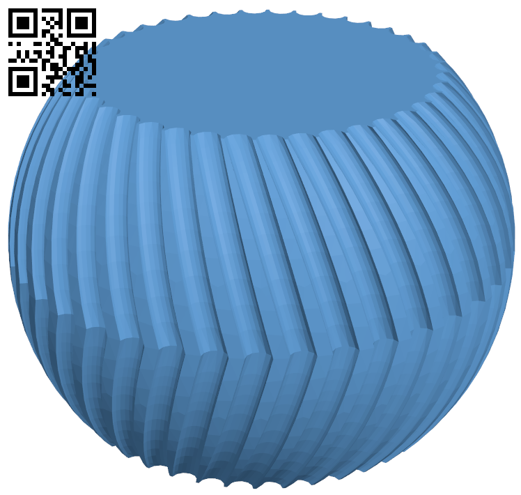 Sphere planter split H005919 file stl free download 3D Model for CNC and 3d printer